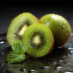 Fresh Kiwi Fruit. Generated AI.