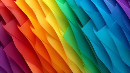 Gay pride folded rainbow paper background colorful