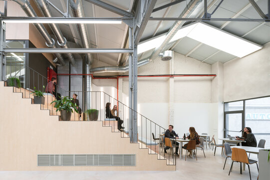 Madrid coworking office with modern-industrial design