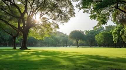 Fototapeta na wymiar golf course in the morning