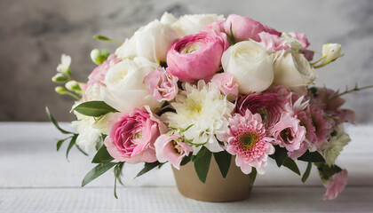 bouquet of pink and white flowers
