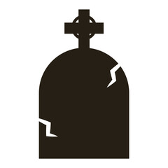 Isolated creepy tombstone Halloween season Vector