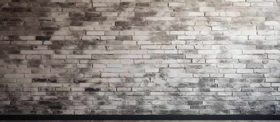 Gray indoor wall with white mortar lines