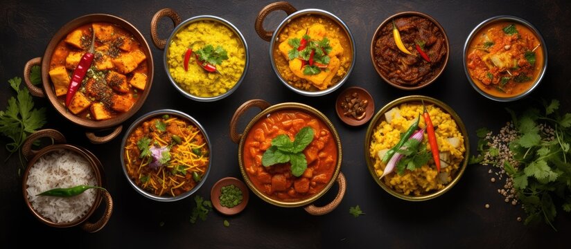 Indian recipes and food from a traditional perspective with different options and possibilities for presentation