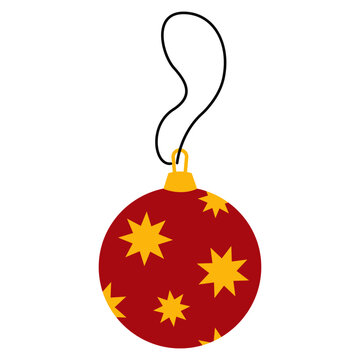 Beautiful Christmas ball on white background