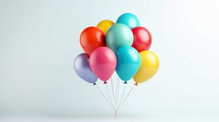 Fototapeta na wymiar colorful balloons isolated on a white background