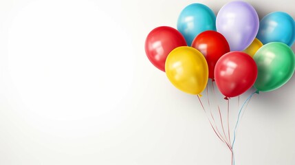 colorful balloons isolated on a white background
