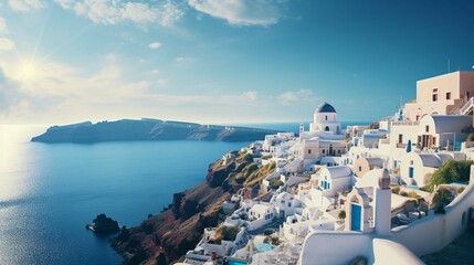 Santorini Greece travel photography - obrazy, fototapety, plakaty