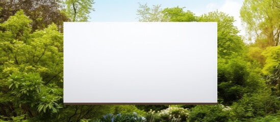 Empty white display for advertising in outdoor locations