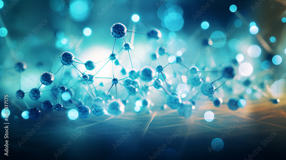 Wall mural abstract digital network background, technology and complex engineering concept, generative ai