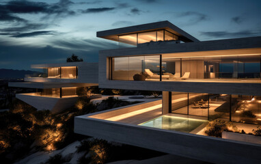 Fototapeta na wymiar Luxury home in valencia designed by a top architects