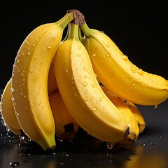 fresh, yellow Bananas, ai generated