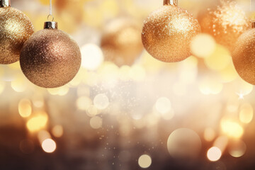 A golden abstract Christmas background