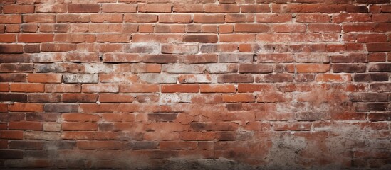 Grunge background with red brick wall texture