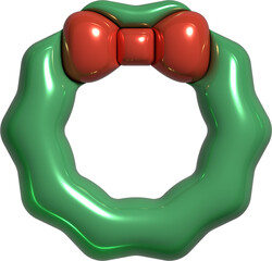 Inflated Christmas Holiday Balloon PNG Element Object