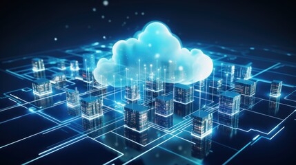 Analyze the role of cloud computing in transforming modern IT operations - obrazy, fototapety, plakaty
