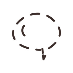 Isolated hand drawn empty bubble chat icon Vector