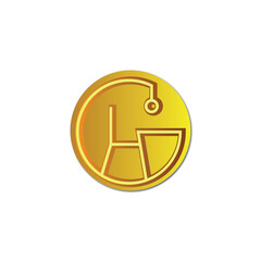 letter G logo template gold coin illustration vector learning place