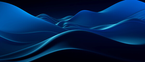 Abstract blue 3D waves