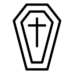 Obraz premium Coffin icon 