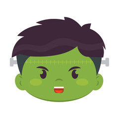 Cute kawaii monster costume Halloween season Vector