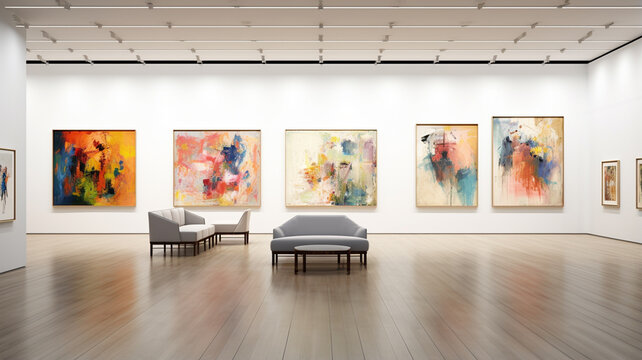 interior of a modern art gallery