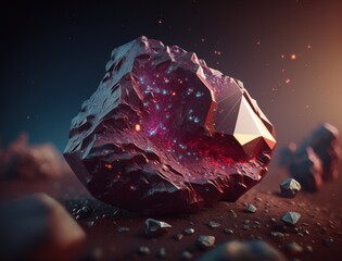 Garnet crystal background stone Close up Multicolored gemstone