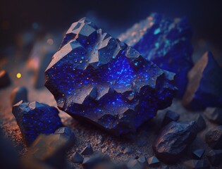 Lapis Lazuli crystal background stone Close up Multicolored gemstone