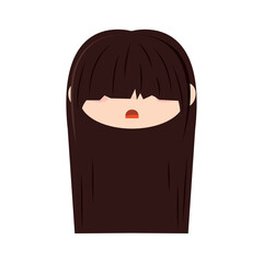 Cute kawaii zombie girl costume Halloween season Vector