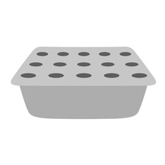 hydroponic basin hand drawn illustration