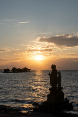 Sunset over lake Shinji in Shimane, Japan