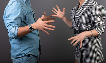 Man and woman quarreling