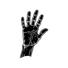 Zombie Hand , Clip Art Design Vector. Halloween Scary Grave. Arm Monster Dead, ai generated