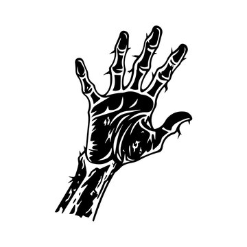 recommend clip art: Zombie Hand , Clip Art Design Vector. Halloween Scary Grave. Arm Monster Dead, ai generated