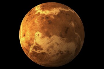 High resolution 3D-rendering of the planet Venus. Generative AI
