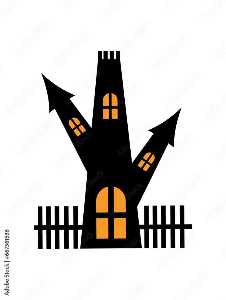 Canvas Prints halloween castle spooky design