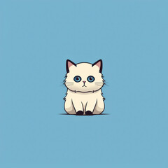 Obraz premium Adorable Siamese Kitten Illustration