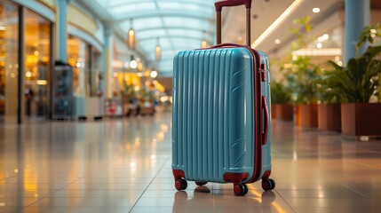 空港に置かれた旅行バッグ