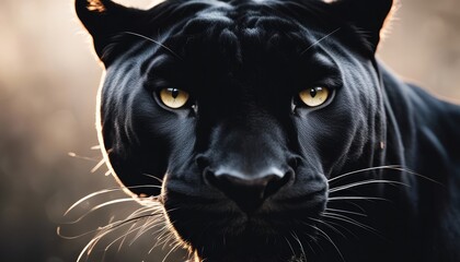 black panther, dynamic pose, mist, ivory