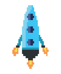 battle ship pixels blue illustration