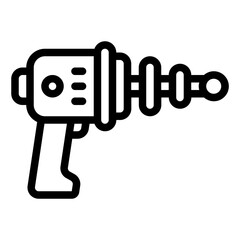 Laser black outline icon