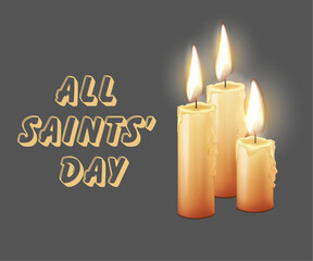 Vector illustration for All Saints Day.
 Suitable for greeting card, poster and banner.
Flat all saints day Vector