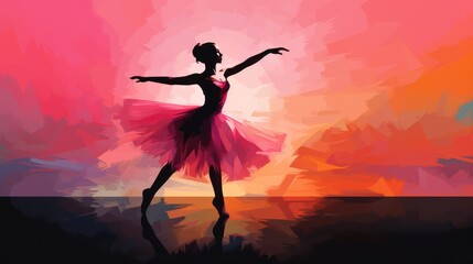 Obraz na płótnie Canvas illustration of Ballet and Dancing