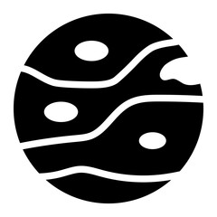 Neptune black solid glyph icon
