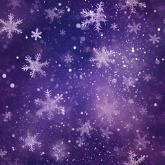 snowflakes, bokeh, pattern, purple background, repeatable seamless pattern