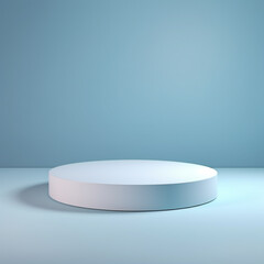  White Circle on Blue Background for Product Display