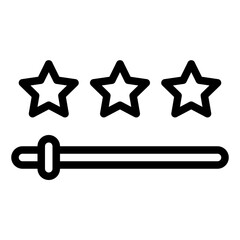 Rating black outline icon