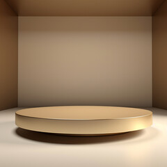 3D Rendering of a Round Podium for Product Display