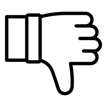 recommend clip art: Dislike black outline icon