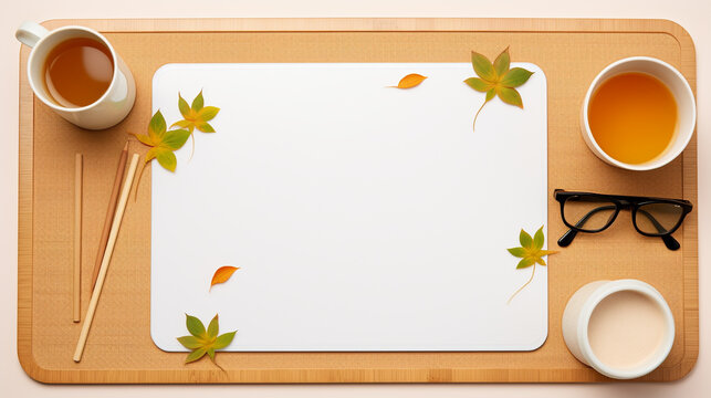 paper with leaves HD 8K wallpaper Stock Photographic Image 